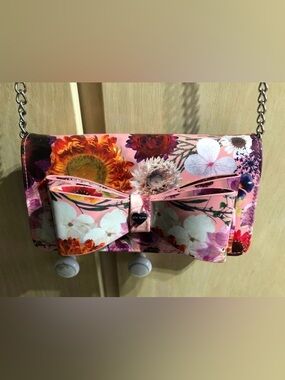 Betsey Johnson Floral Bow Purse